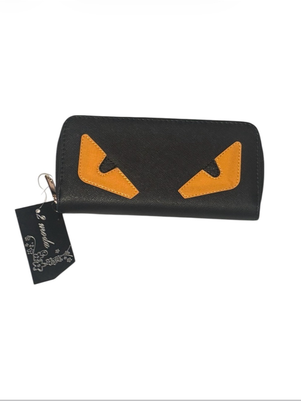 Black Wallet with Amber Eye Appliqué - Women's Accessory NWT